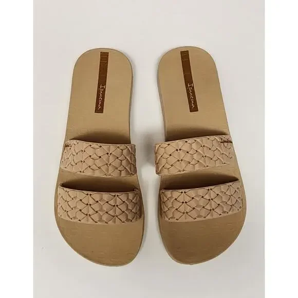 Inpanema Renda II Fem Slide Sandals Beige Size US 6 - Picture 5 of 12